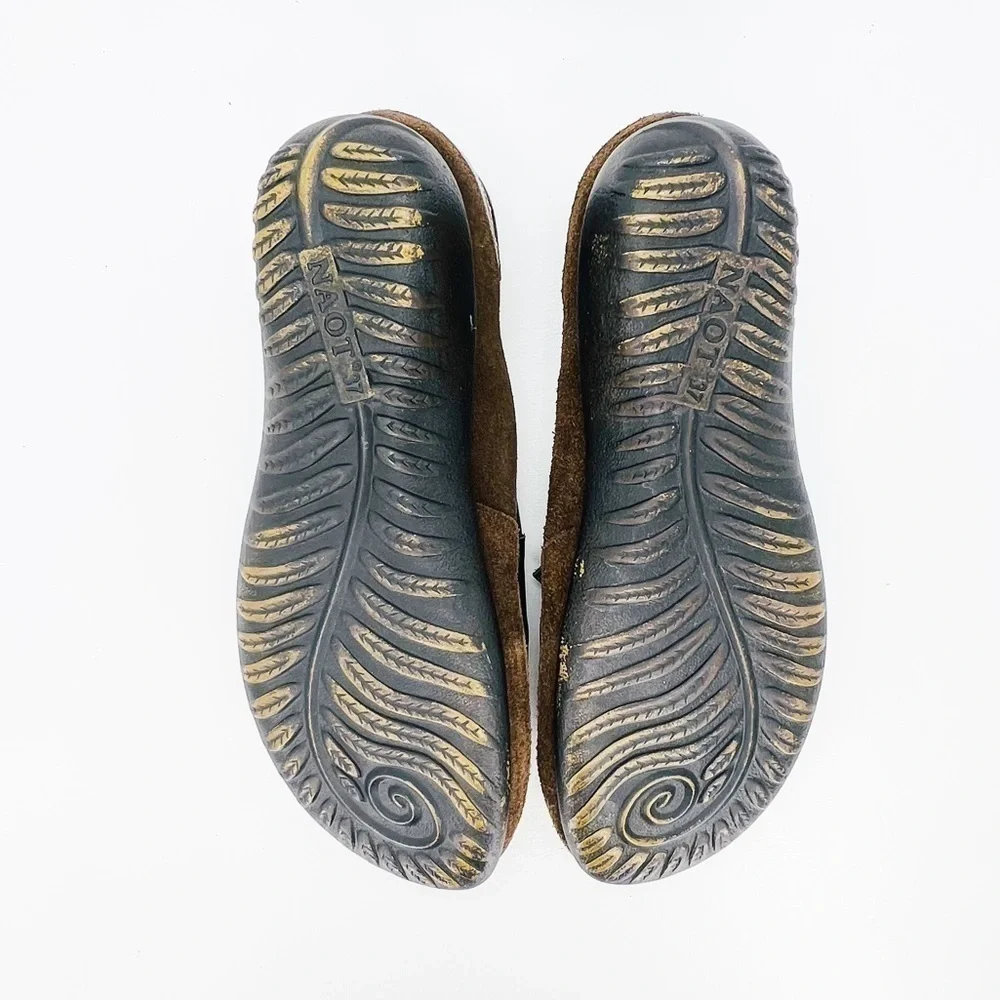 Naot Footwear Matai Mary Jane & Suede Size 37/6-6.5 Brown Leather Comfort Shoes - Picture 7 of 11